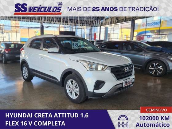 HYUNDAI CRETA 1.6 16V FLEX ATTITUDE AUTOMÁTICO HYUNDAI CRETA 1.6 16V FLEX ATTITUDE AUTOMÁTICO